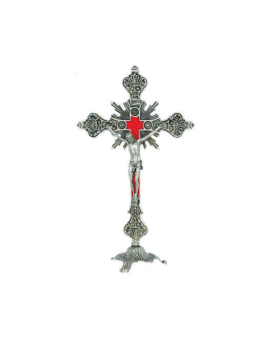 CRUCIFIX WITH BASE - CROSS IN BRASS