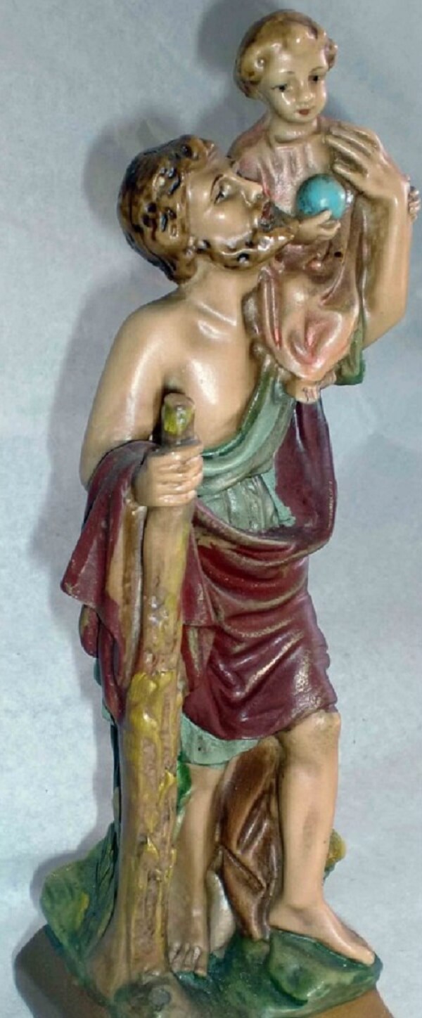 STATUE OF SAINT CHRISTOPHER - Sacred Arte