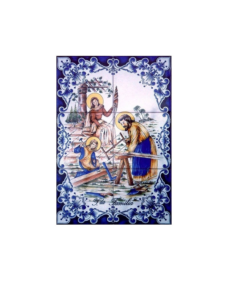 TILES WITH AN IMAGE OF THE HOLY FAMILY - Sacred Arte