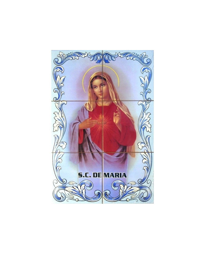 TILES OF SACRED HEART OF MARY - Sacred Arte
