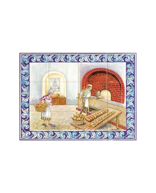 TILES WITH IMAGE OF FURNACE OF THE BREAD﻿﻿