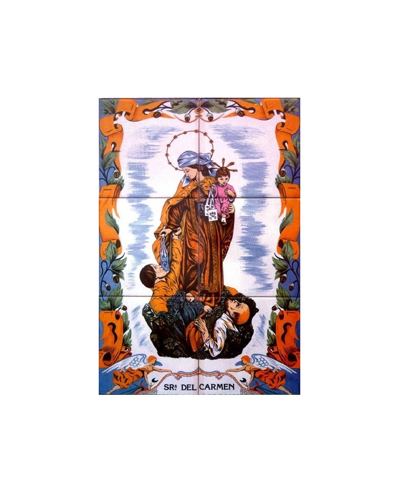 TILES OF OUR LADY DEL CARMEN - Sacred Arte