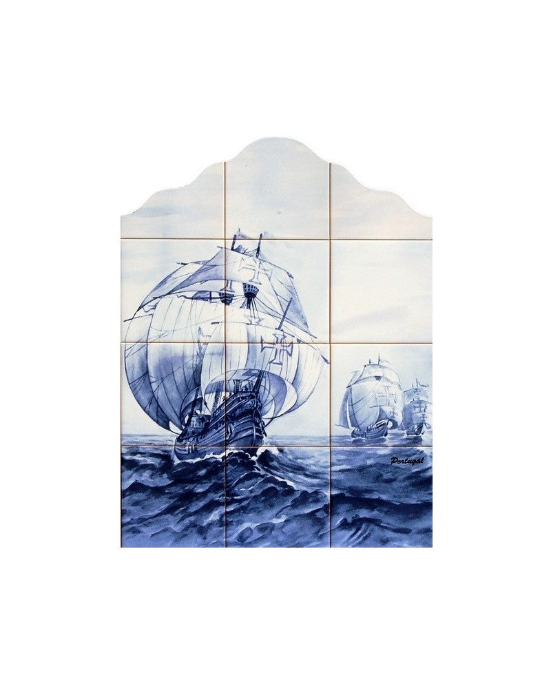TILES WITH THE IMAGE OF CARAVEL - Sacred Arte