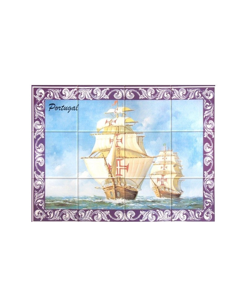 TILES WITH THE IMAGE OF CARAVEL - Sacred Arte
