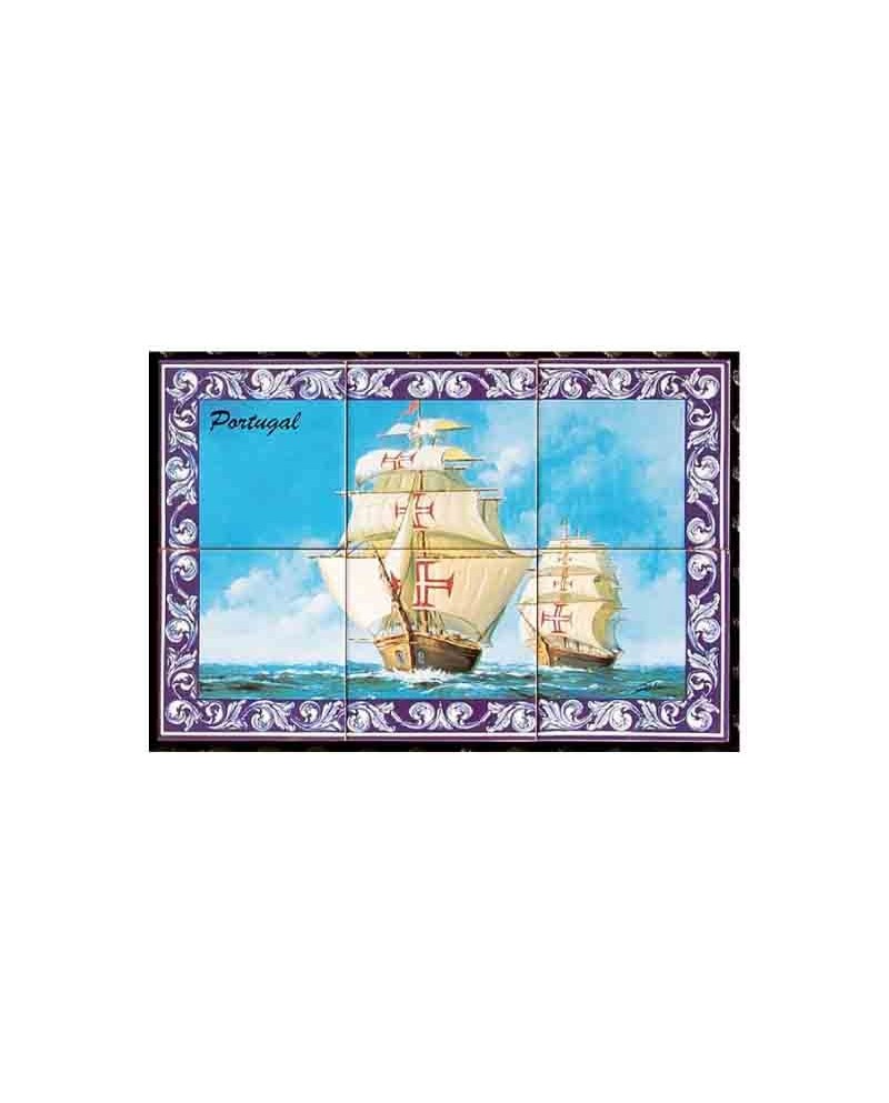 TILES WITH THE IMAGE OF CARAVEL - Sacred Arte