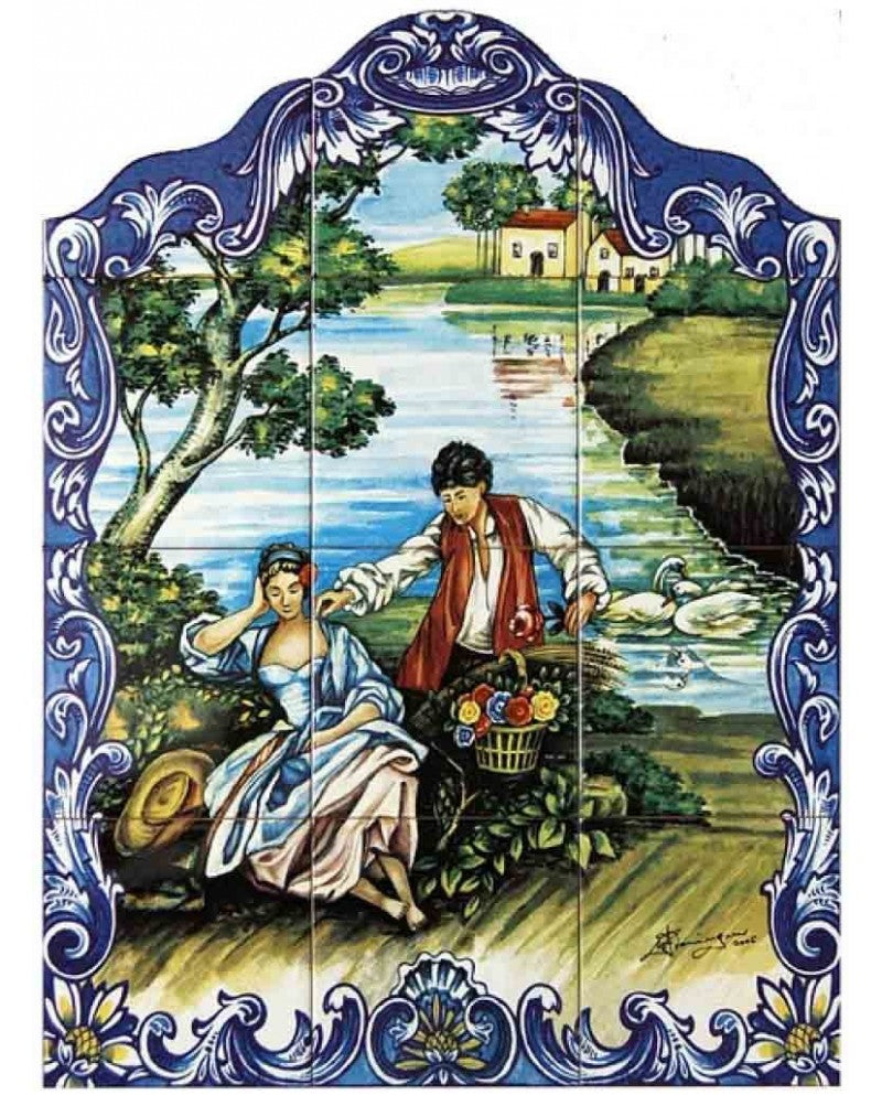 TILES OF COUPLE IN THE LAKE - Sacred Arte