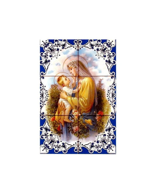 Tiles with the image of Mother Love