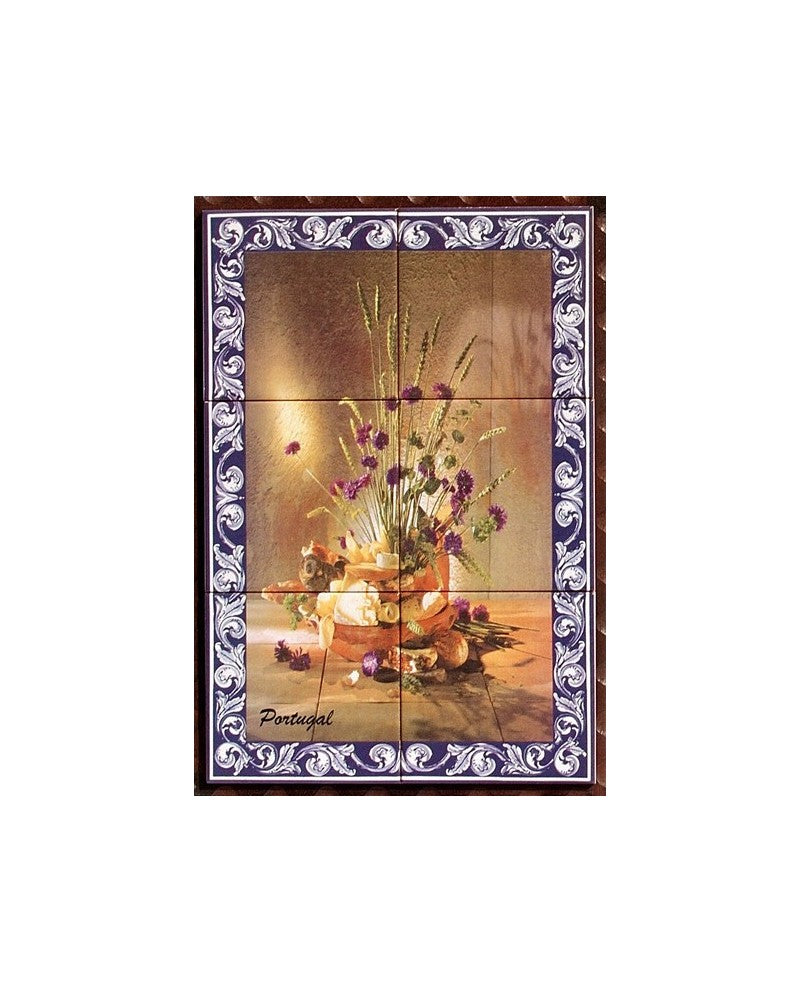 TILES WITH VASE OF FLOWERS - Sacred Arte