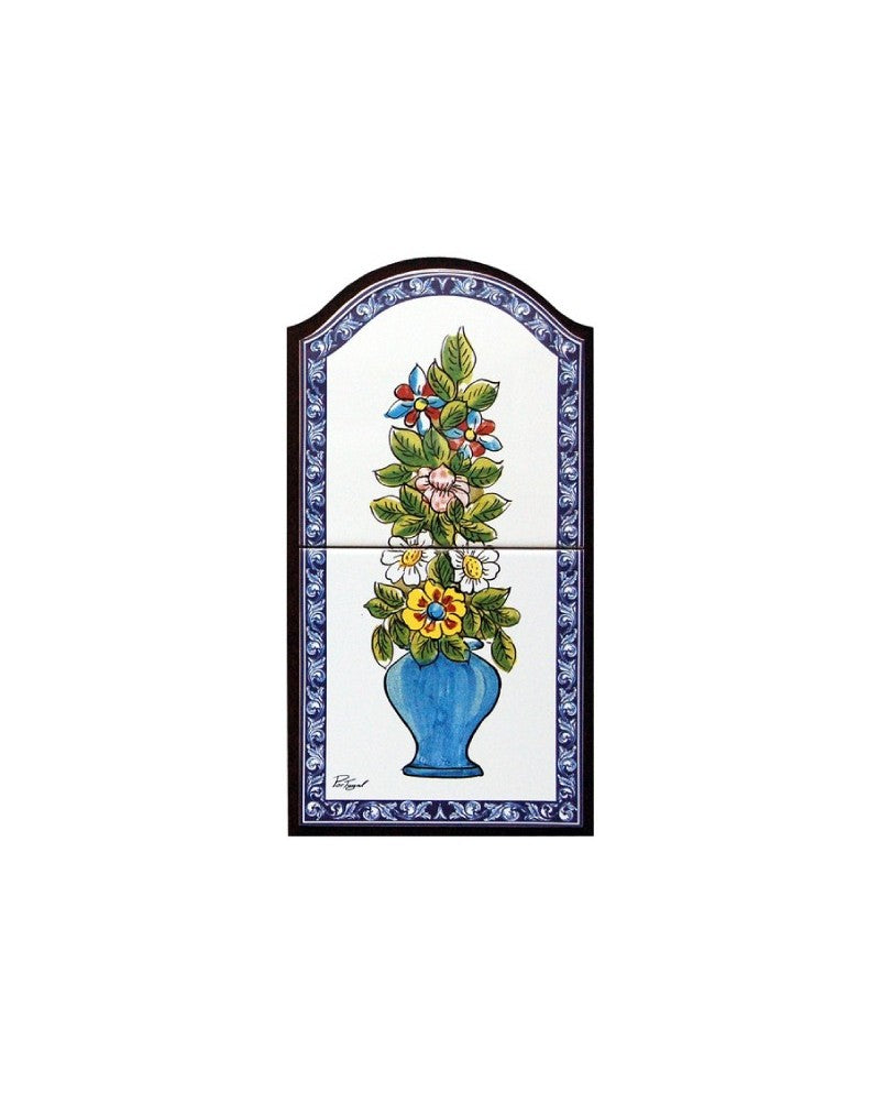 TILES WITH VASE OF FLOWERS - Sacred Arte