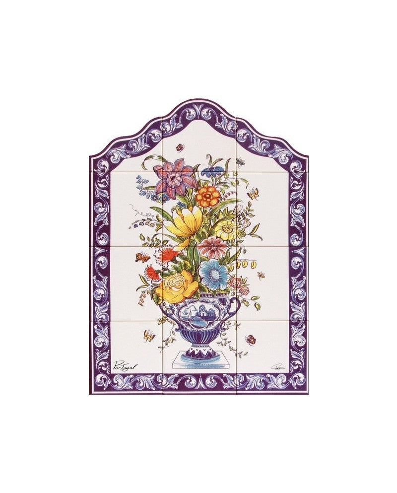 TILES WITH THE IMAGE WITH VASE OF FLOWERS - Sacred Arte