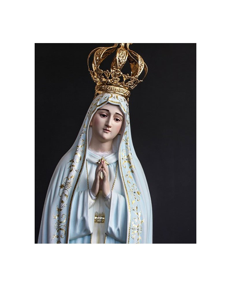 STATUE IN WOODEN OF OUR LADY OF FATIMA CHAPEL - Sacred Arte