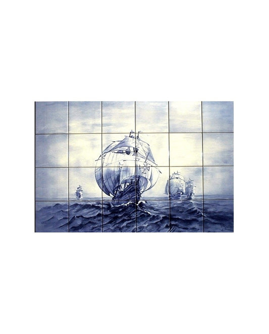 TILES WITH IMAGE OF CARAVEL﻿﻿﻿