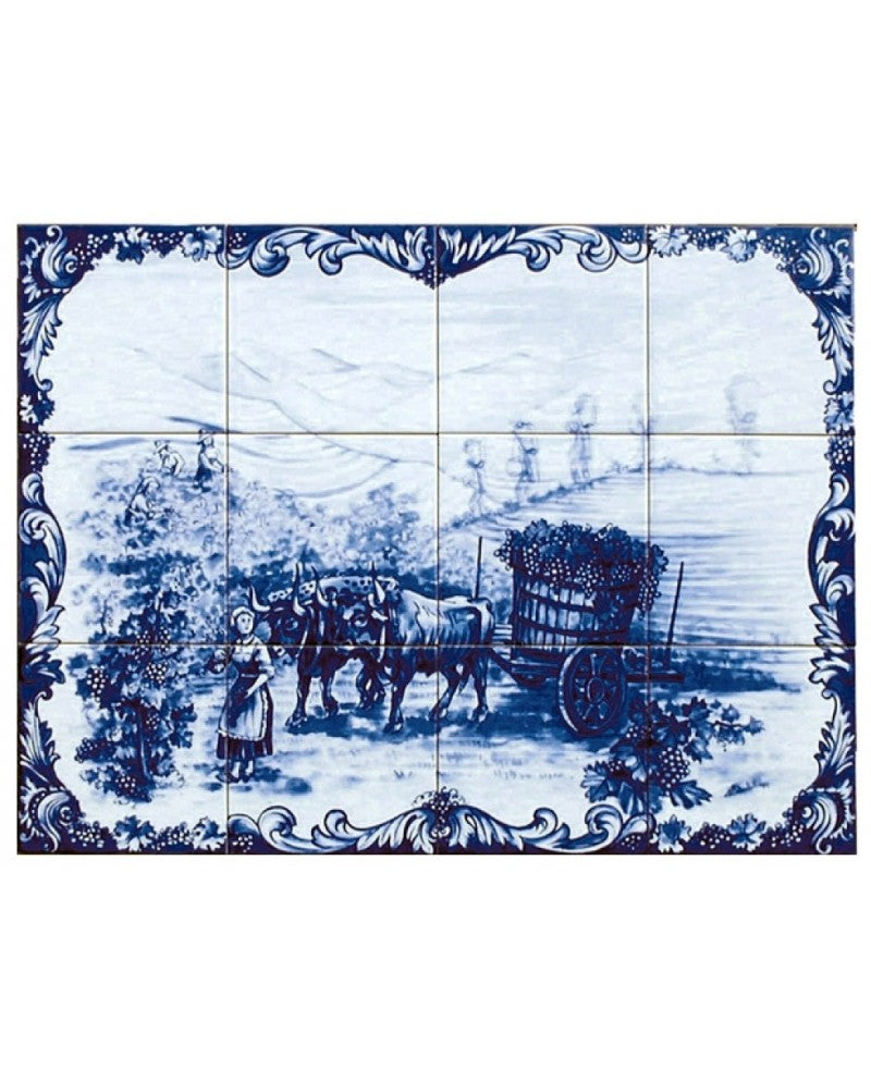 TILES WITH IMAGE OF THE WINE HARVEST﻿