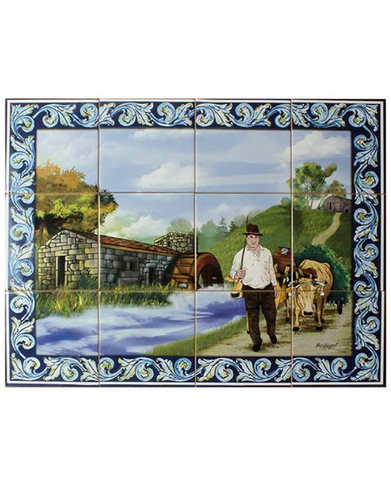 TILES WITH THE IMAGE OF FARMER - Sacred Arte