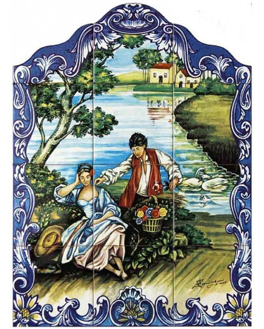 TILES OF COUPLE IN THE LAKE