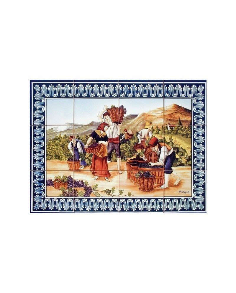 TILES WITH THE IMAGE OF THE WINE HARVEST