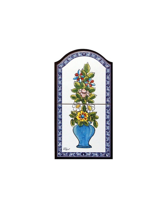 TILES WITH VASE OF FLOWERS