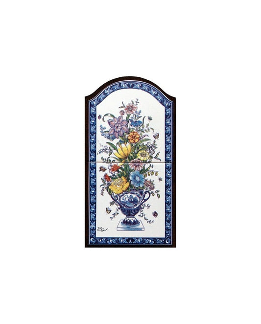 TILES WITH VASE OF FLOWERS