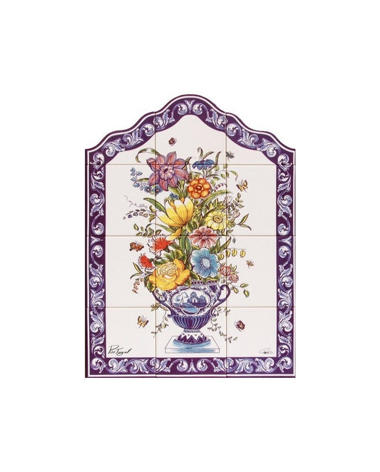 TILES WITH THE IMAGE WITH VASE OF FLOWERS