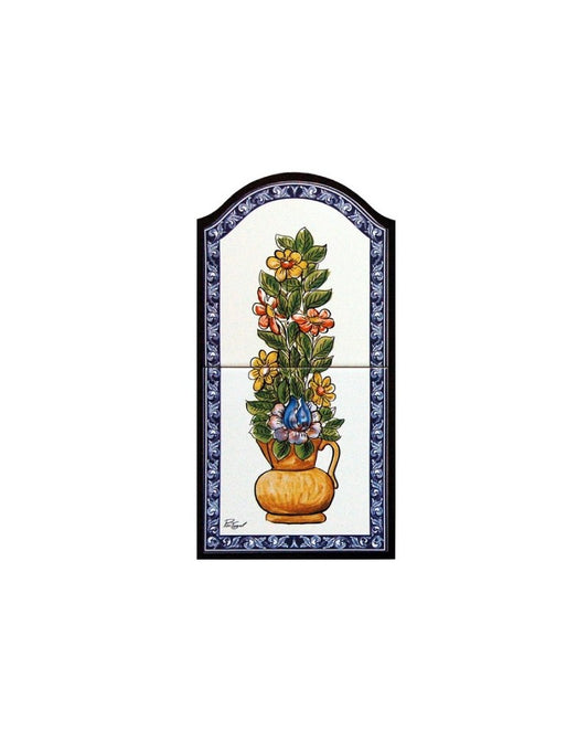 TILES WITH THE IMAGE WITH VASE OF FLOWERS